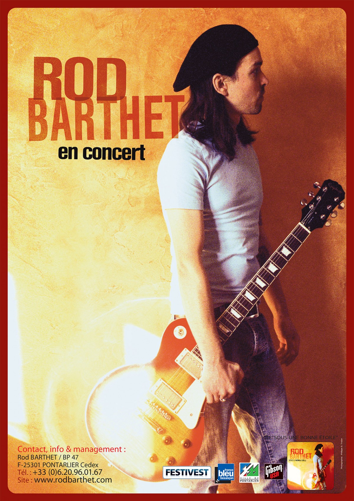 Affiche concert de Rod Barthey